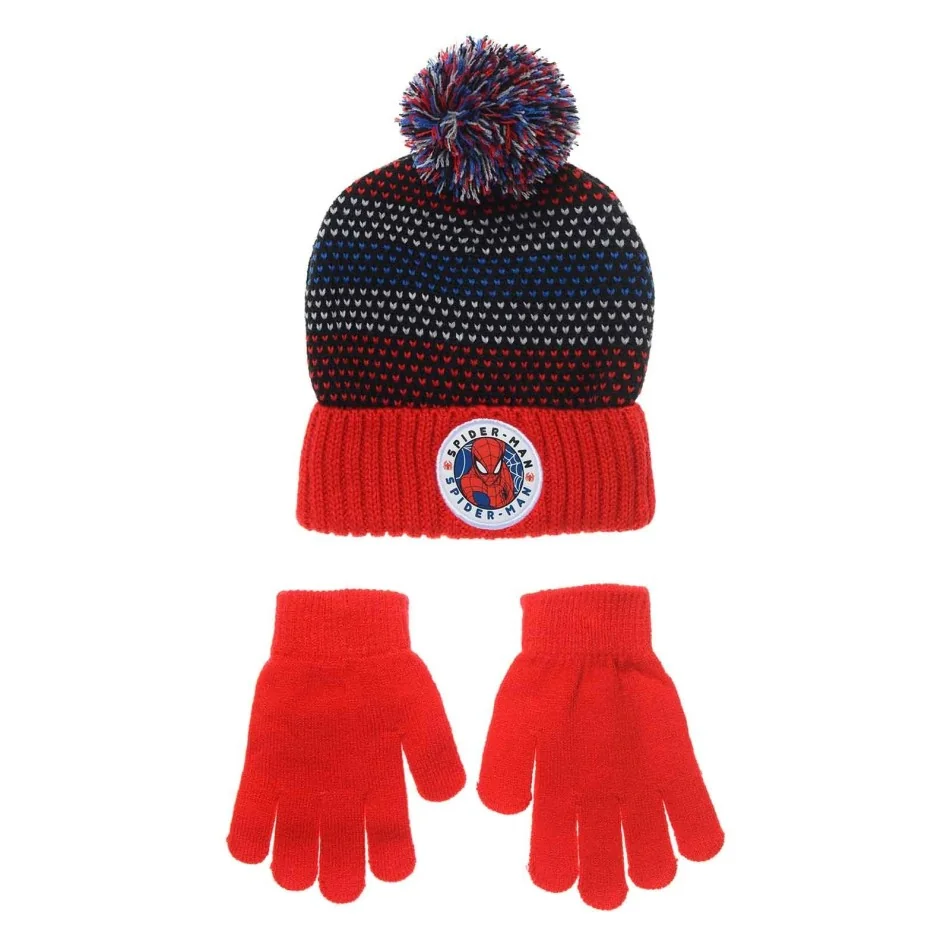 Ensemble Bonnet + Snood + Gants Spider-Man Marvel - Set 3 Pièces Polaire Pour Enfant, Licence Officielle