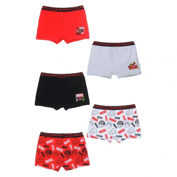 Set di 5 boxer in cotone Avengers per ragazzi (Confezione di boxer da ragazzo) French Market chez FrenchMarket