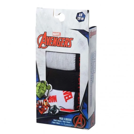 Juego de 5 calzoncillos de algodón Avengers para niños (Pack calzoncillos para niño) French Market chez FrenchMarket