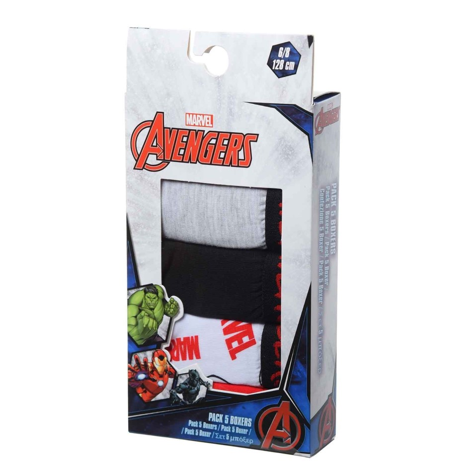 MARVEL Set om 5 Avengers Boxershorts i bomull för pojkar