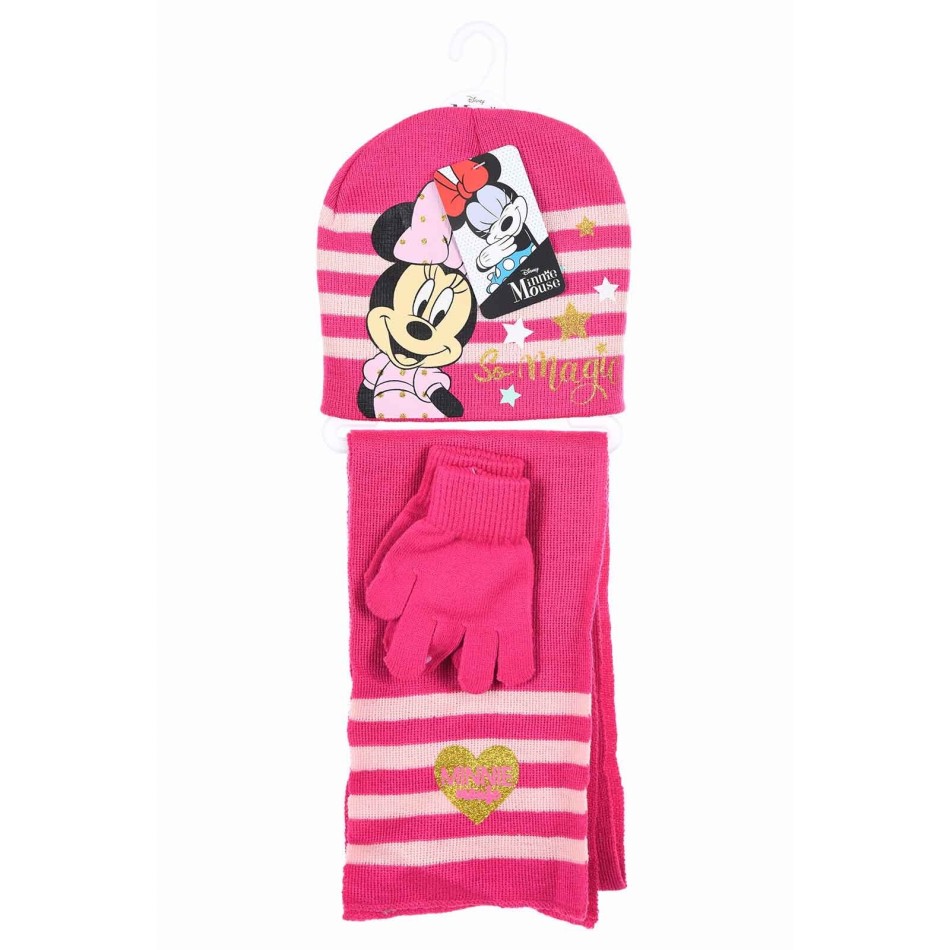 MINNIE MOUSE Set med halsduk och mössa för flickor Minnie-handskar