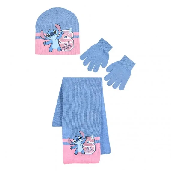 Ensemble Garçon Echarpe Bonnet Gants "Stitch" (Caps) French Market chez FrenchMarket