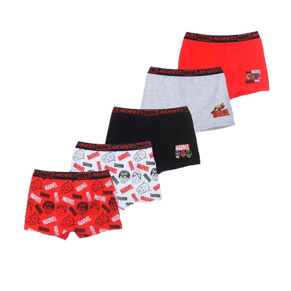 Set di 5 boxer in cotone Avengers per ragazzi (Confezione di boxer da ragazzo) French Market chez FrenchMarket