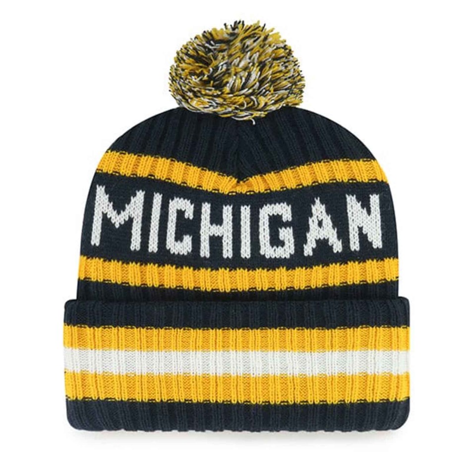 NCAA Michigan Wolverines "Bering" beanie (Beanie) '47 Brand on FrenchMarket