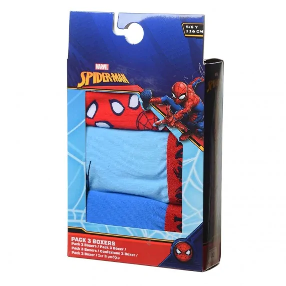 Set di 3 boxer in cotone "Spider-Man" per ragazzi (Confezione di boxer da ragazzo) French Market chez FrenchMarket