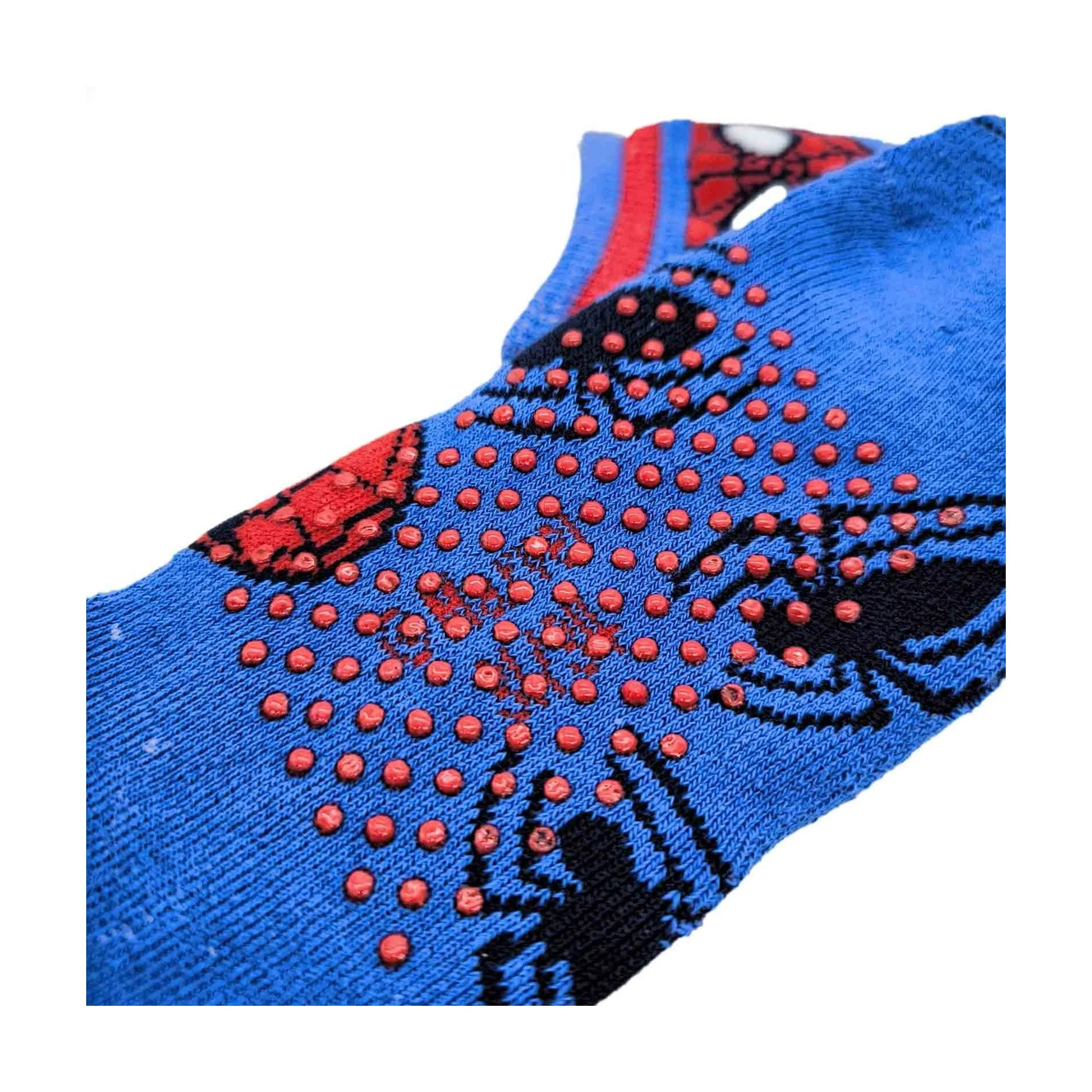 Chaussettes Antidérapantes Spiderman Pour Enfants - Lot De 2 - Semelle Caoutchouc - Sécurité à La Maison