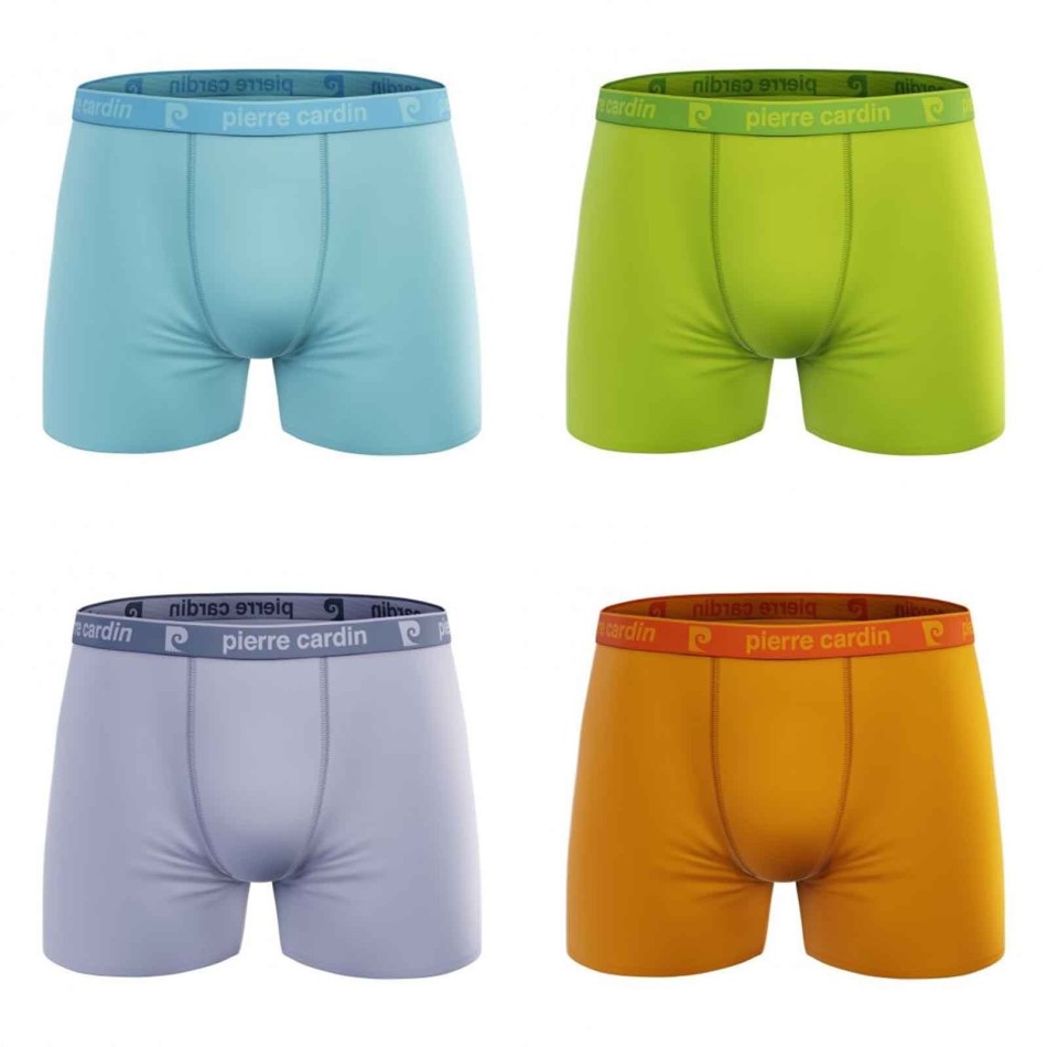 PIERRE CARDIN Set om 4 boxershorts "COLORS" i 100% bomull för män