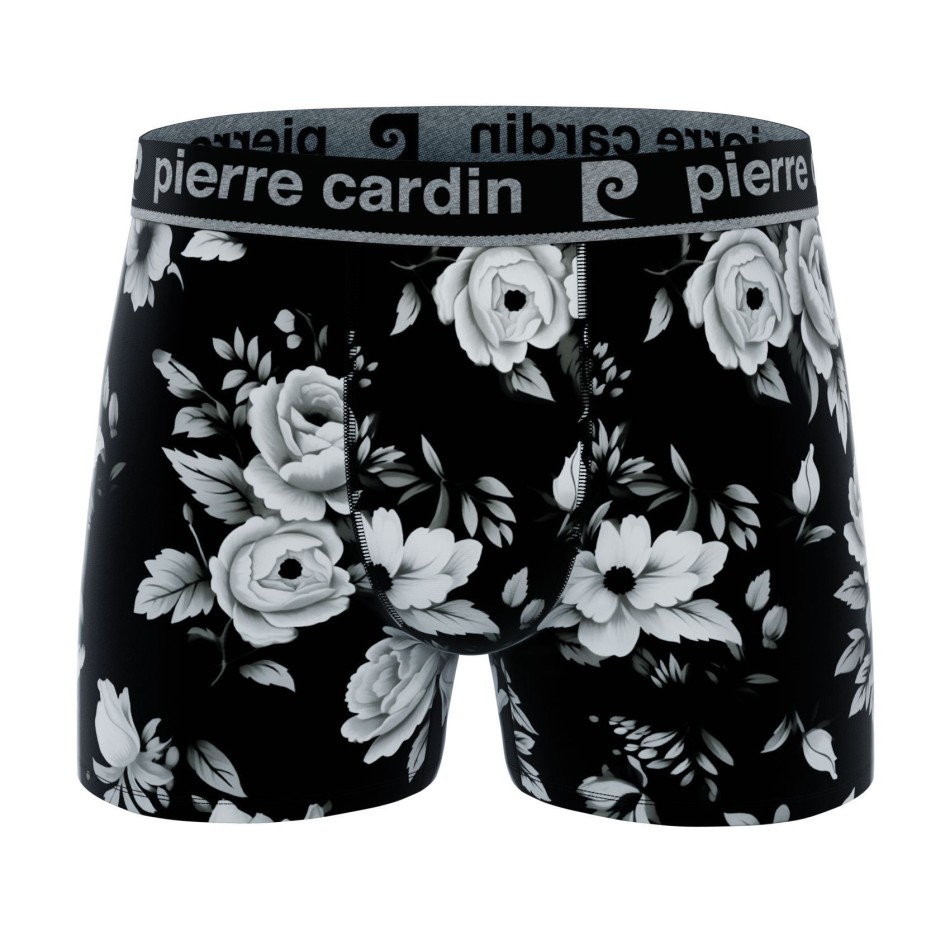 PIERRE CARDIN Set om 3 "FLowers" boxershorts i bomull för män