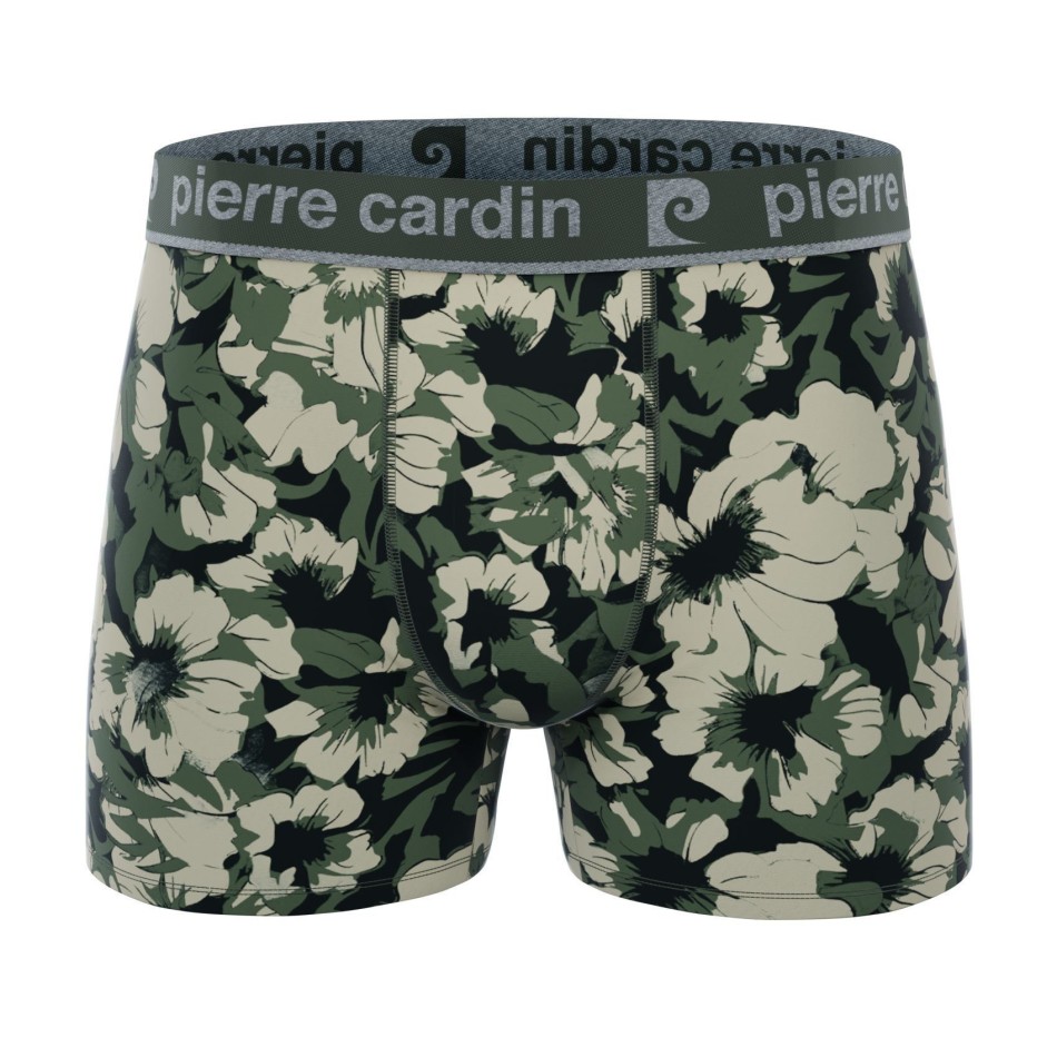 PIERRE CARDIN Set om 3 "FLowers" boxershorts i bomull för män