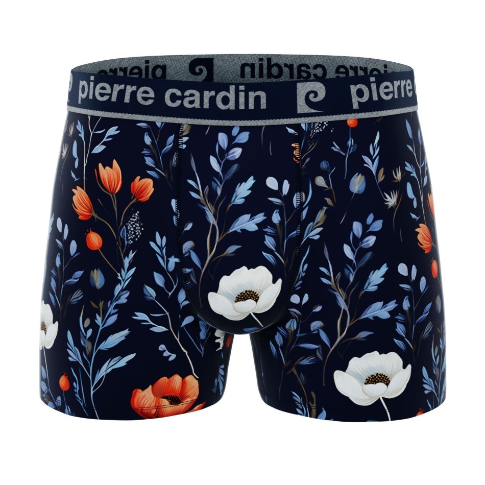 PIERRE CARDIN Set om 3 "FLowers" boxershorts i bomull för män