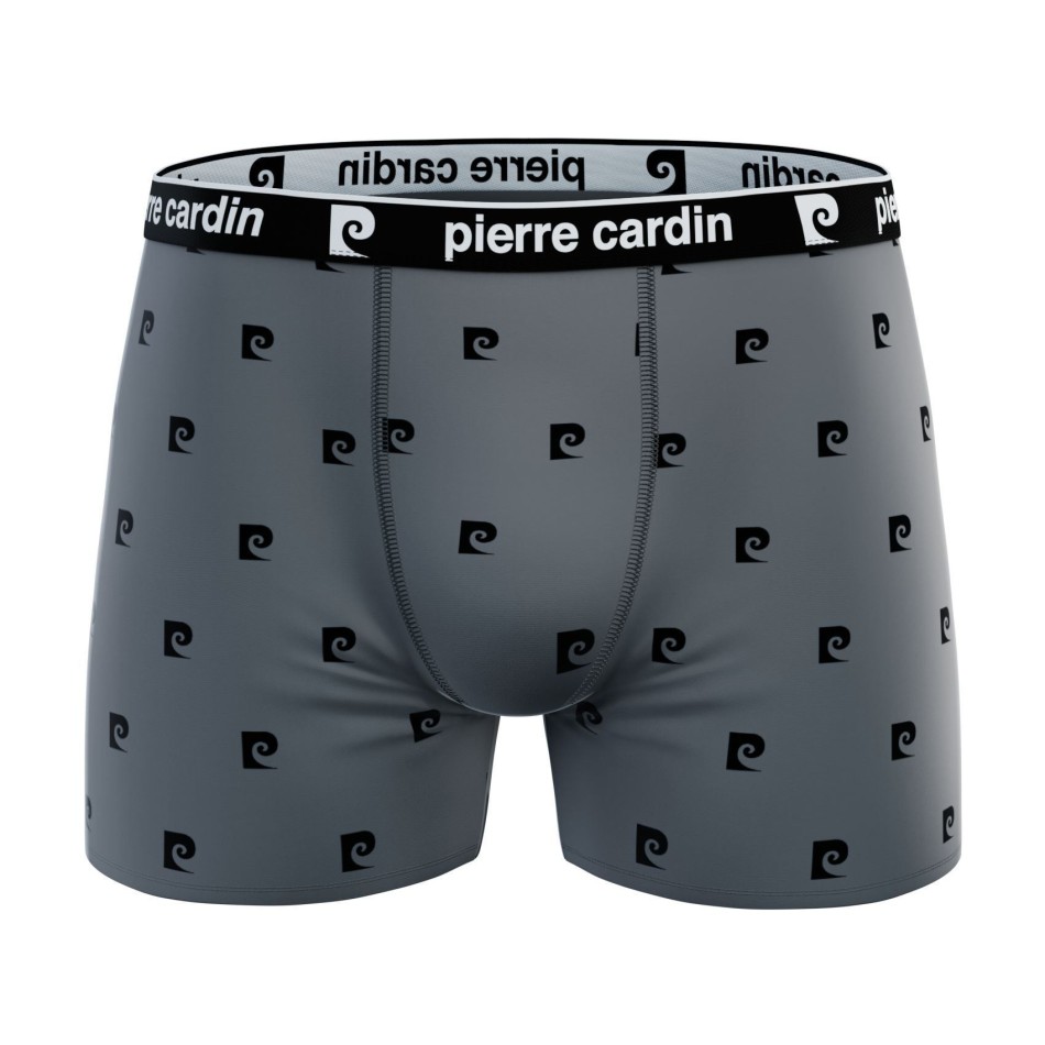 PIERRE CARDIN Set om 4 boxershorts med "Print Logo" i bomull för män
