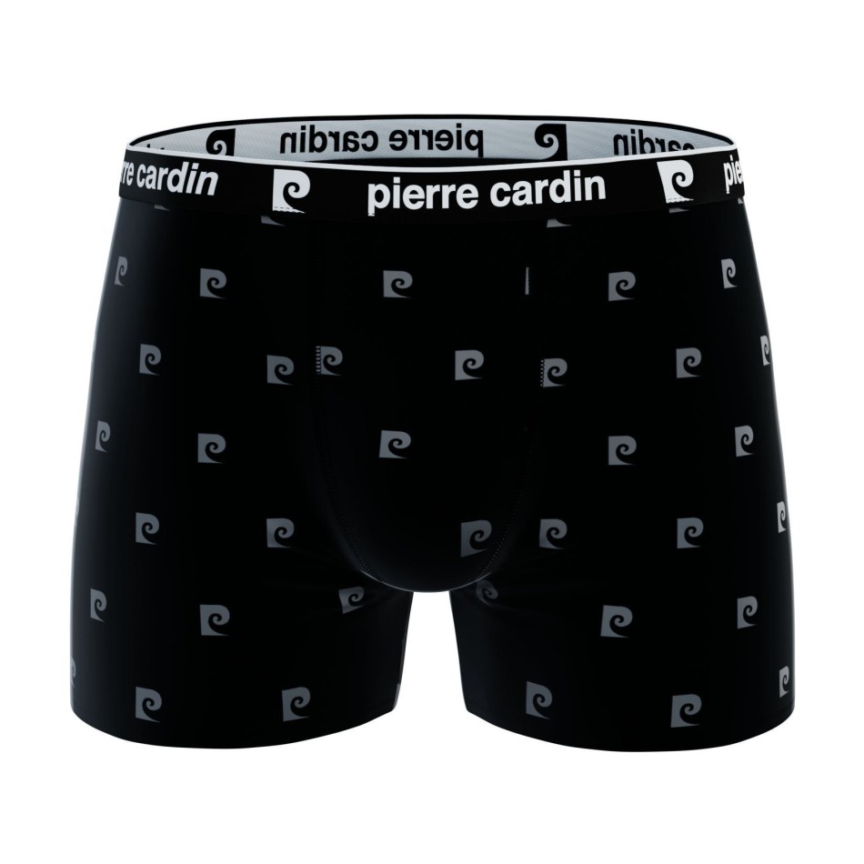 PIERRE CARDIN Set om 4 boxershorts med "Print Logo" i bomull för män