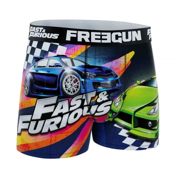 Boxer Mann Mikrofaser "Fast & Furious" (Boxershorts Mann) Freegun auf FrenchMarket
