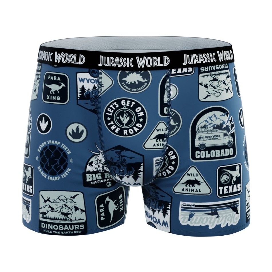 JURASSIC PARK Dinosaur Set of 4 100% Cotton Boxers for Boys