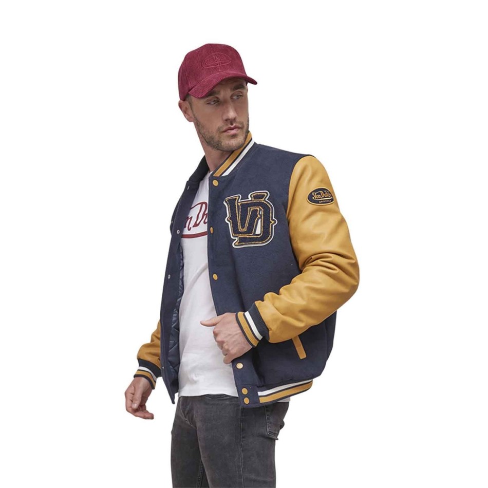 VON DUTCH Universitet Varsity Jacka för herrar "Patch Broderi Von Dutch"