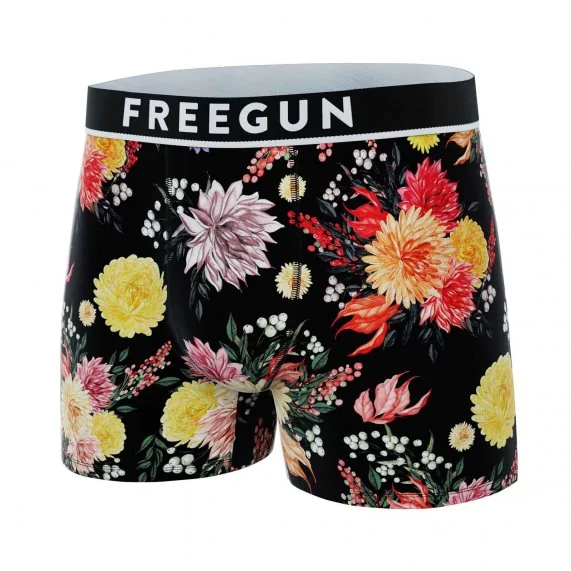 Premium Signature Flowers" Katoenen Boxer voor Mannen (Herenboxershorts) Freegun chez FrenchMarket