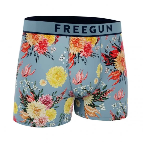 Boxer Mann Baumwolle "Premium Signature Flowers" (Boxershorts Mann) Freegun auf FrenchMarket