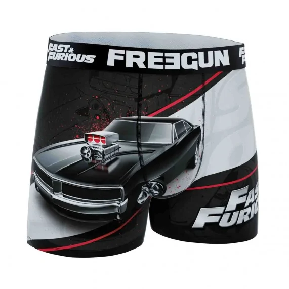 Set di 4 boxer "Fast & Furious" in microfibra per uomo (Boxer da uomo) Freegun chez FrenchMarket