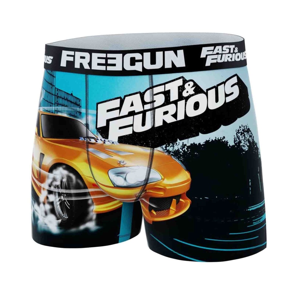 FREEGUN Set med 5 "Fast & Furious" mikrofiberboxershorts för män