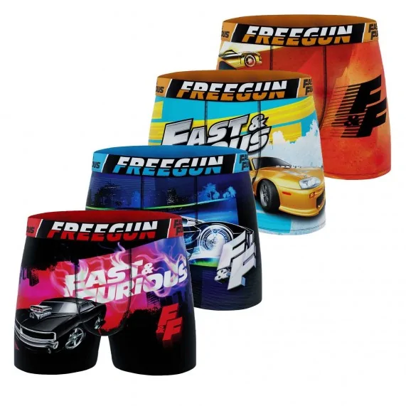 Set di 4 boxer "Fast & Furious" in microfibra per uomo (Boxer da uomo) Freegun chez FrenchMarket Set di 4 boxer "Fast & Furious" in microfibra per uomo (Boxer da uomo) Freegun chez FrenchMarket