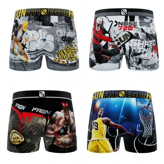 Lot de 4 Boxers Homme Premuim "Sport Edition" (Boxer da uomo) Freegun chez FrenchMarket Lot de 4 Boxers Homme Premuim "Sport Edition" (Boxer da uomo) Freegun chez FrenchMarket