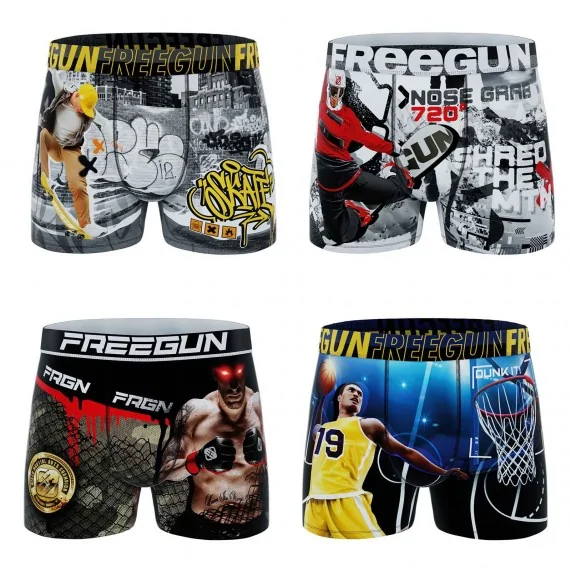 Lot de 4 Boxers Homme Premuim "Sport Edition" (Boxer da uomo) Freegun chez FrenchMarket Lot de 4 Boxers Homme Premuim "Sport Edition" (Boxer da uomo) Freegun chez FrenchMarket