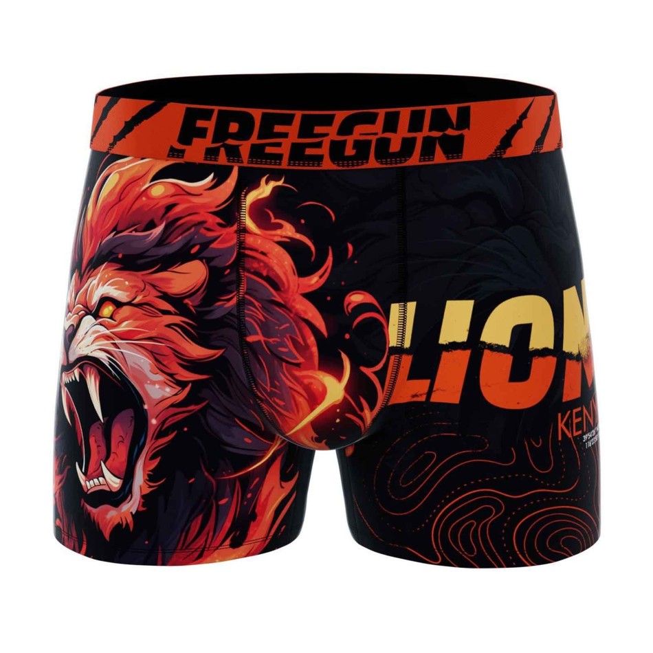 Lion" Men's Microfiber Boxer Briefs (Men's boxer shorts) Freegun on FrenchMarket