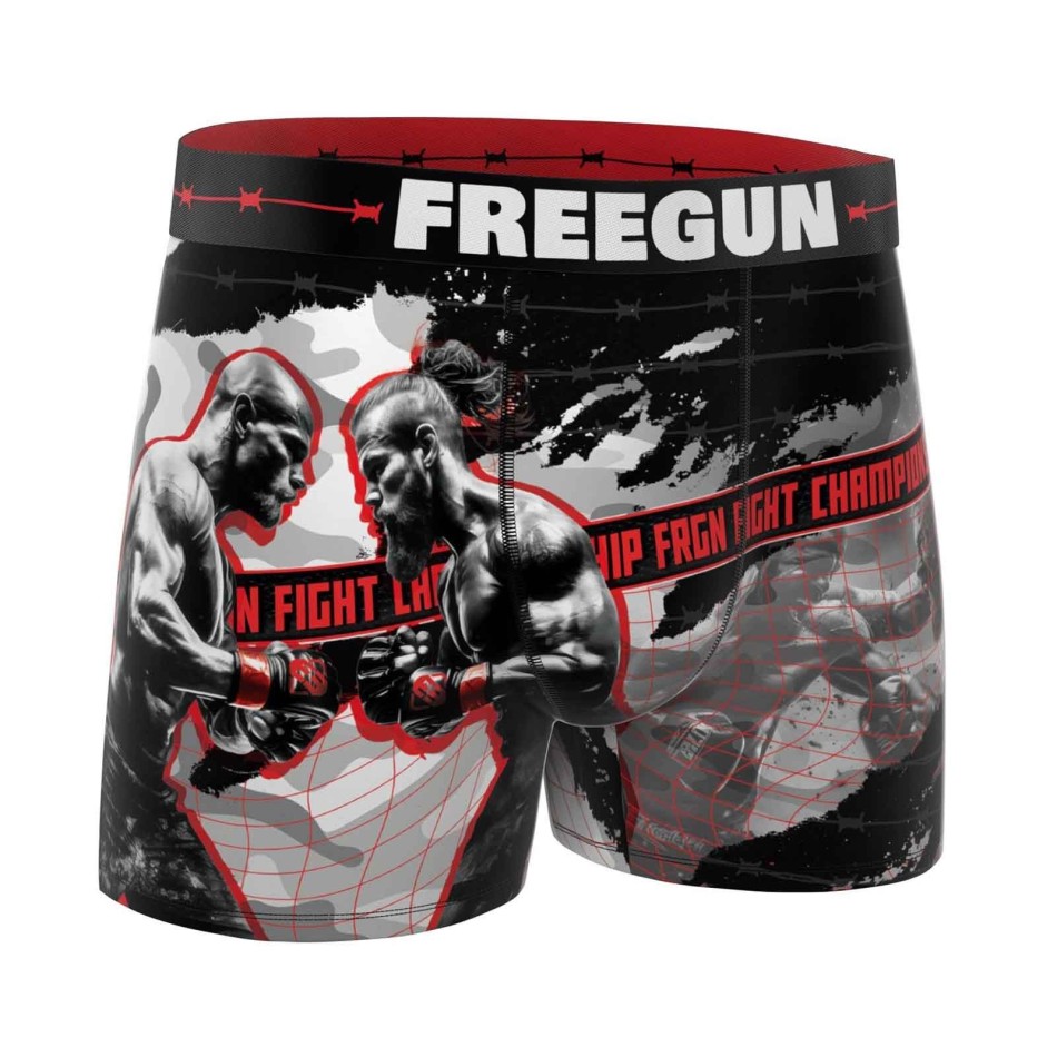 Boxer Mann Microfaser "Sport Fight MMA" (Boxershorts Mann) Freegun auf FrenchMarket