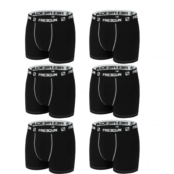 Lote de 6 calzoncillos bóxer de algodón para niños (Pack calzoncillos para niño) Freegun chez FrenchMarket