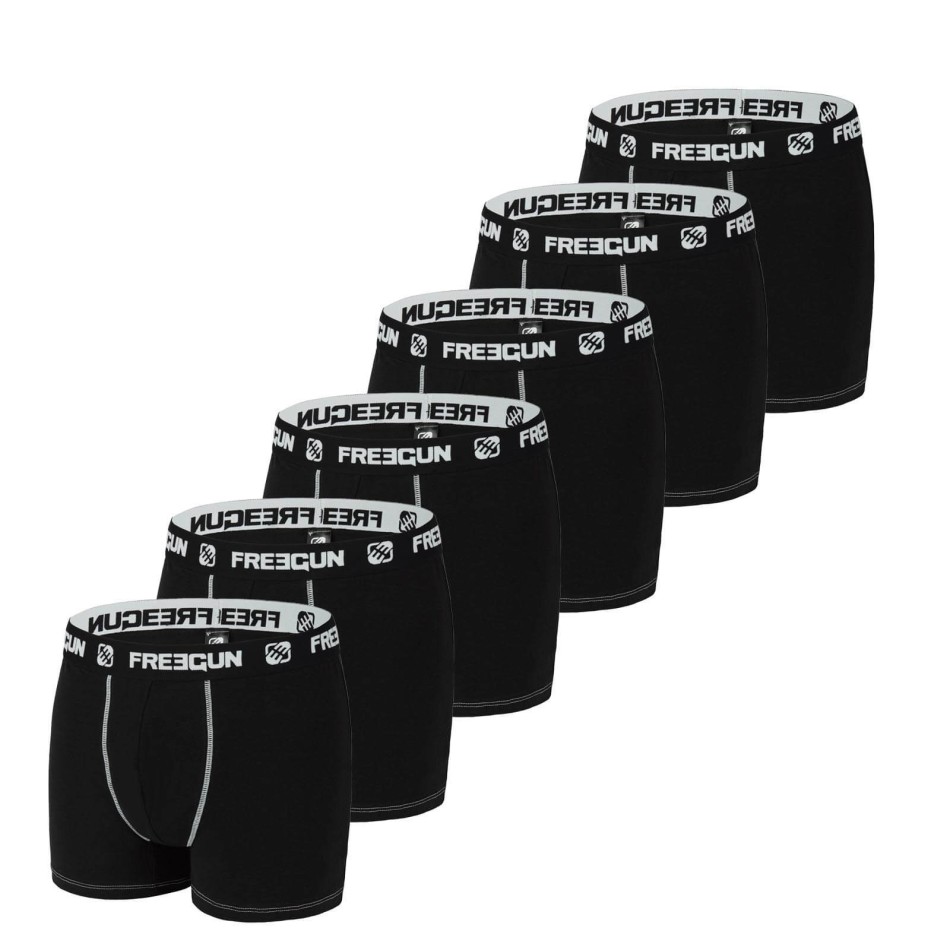 FREEGUN Set om 6 bomullsboxers för pojkar Lågt pris och fri leverans
