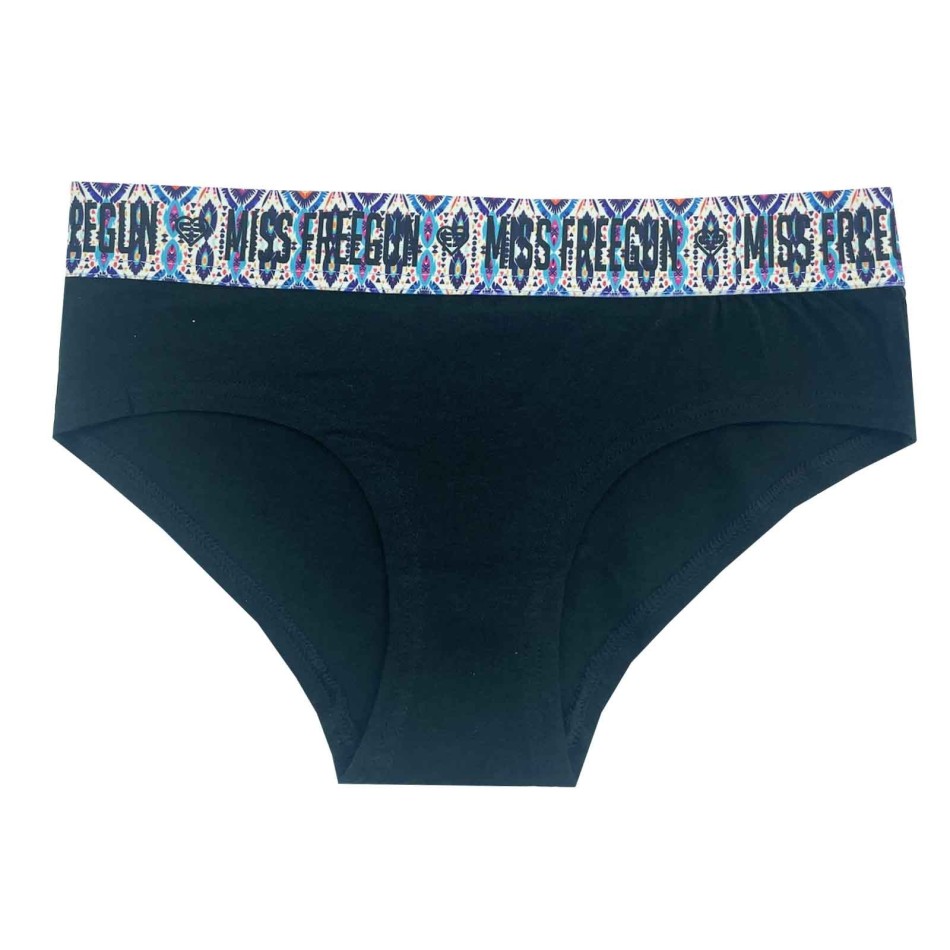 FREEGUN Lot de 6 Boxers Noir Femme en Coton
