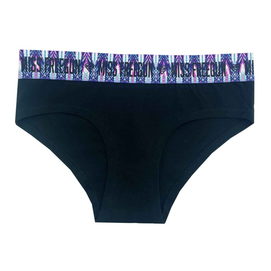 FREEGUN Lot de 6 Boxers Noir Femme en Coton