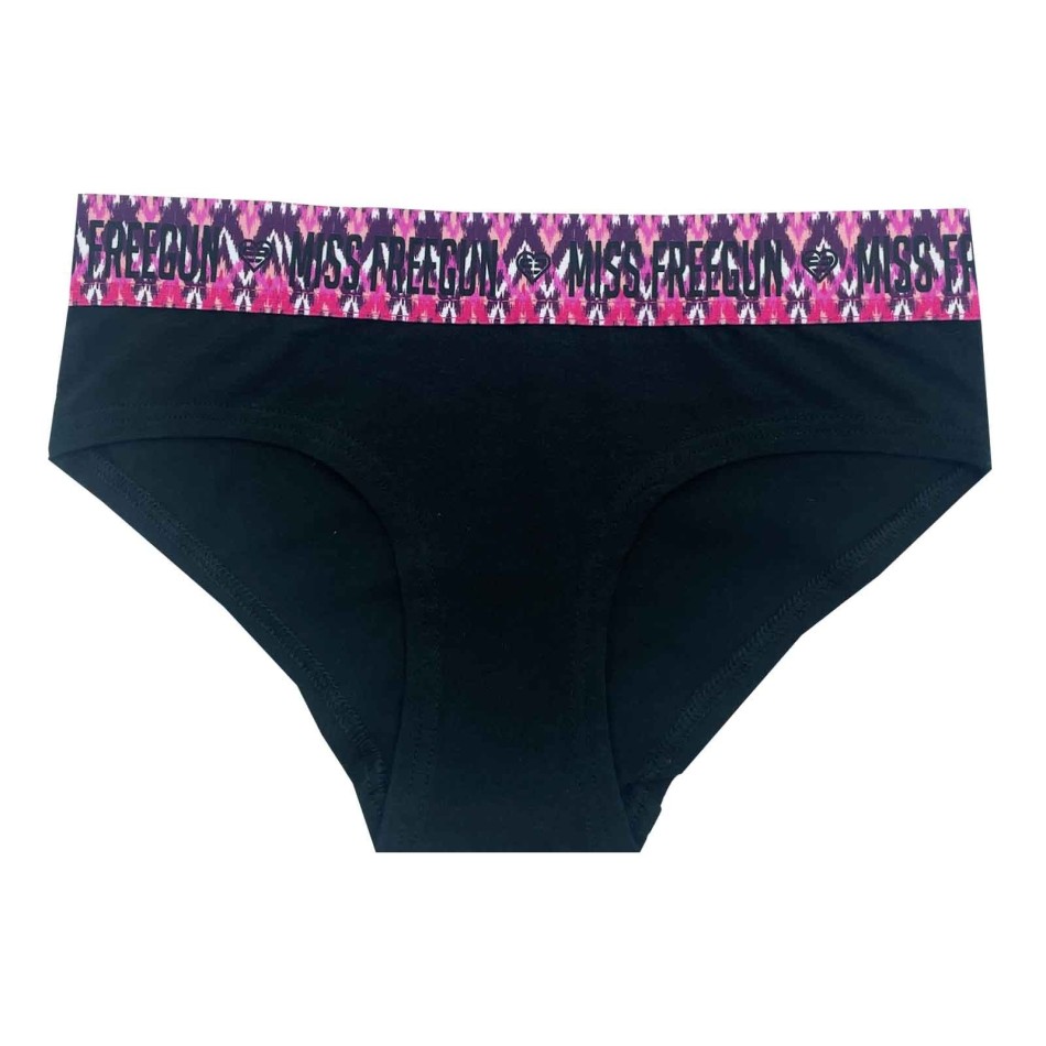 FREEGUN Lot de 6 Boxers Noir Femme en Coton
