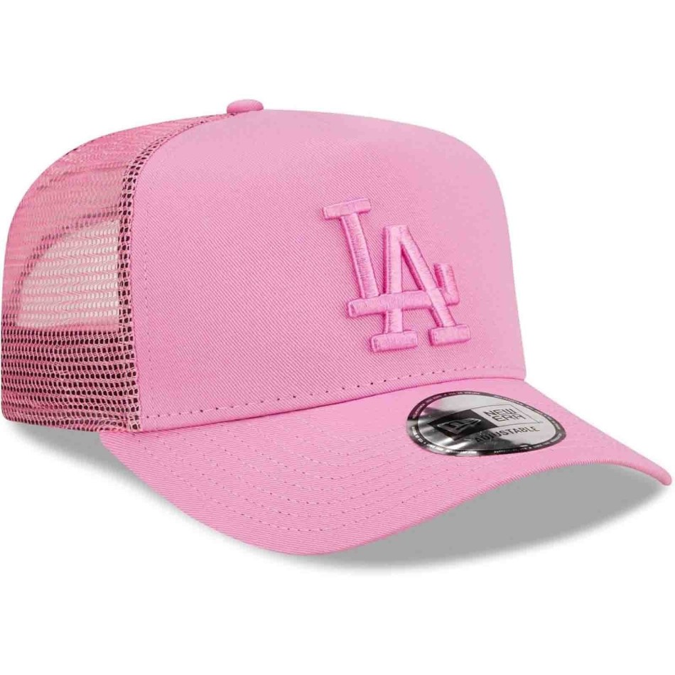 NEW ERA Pink Orange TRUCKER Los Angeles Dodgers "Tonal Mesh" Cap