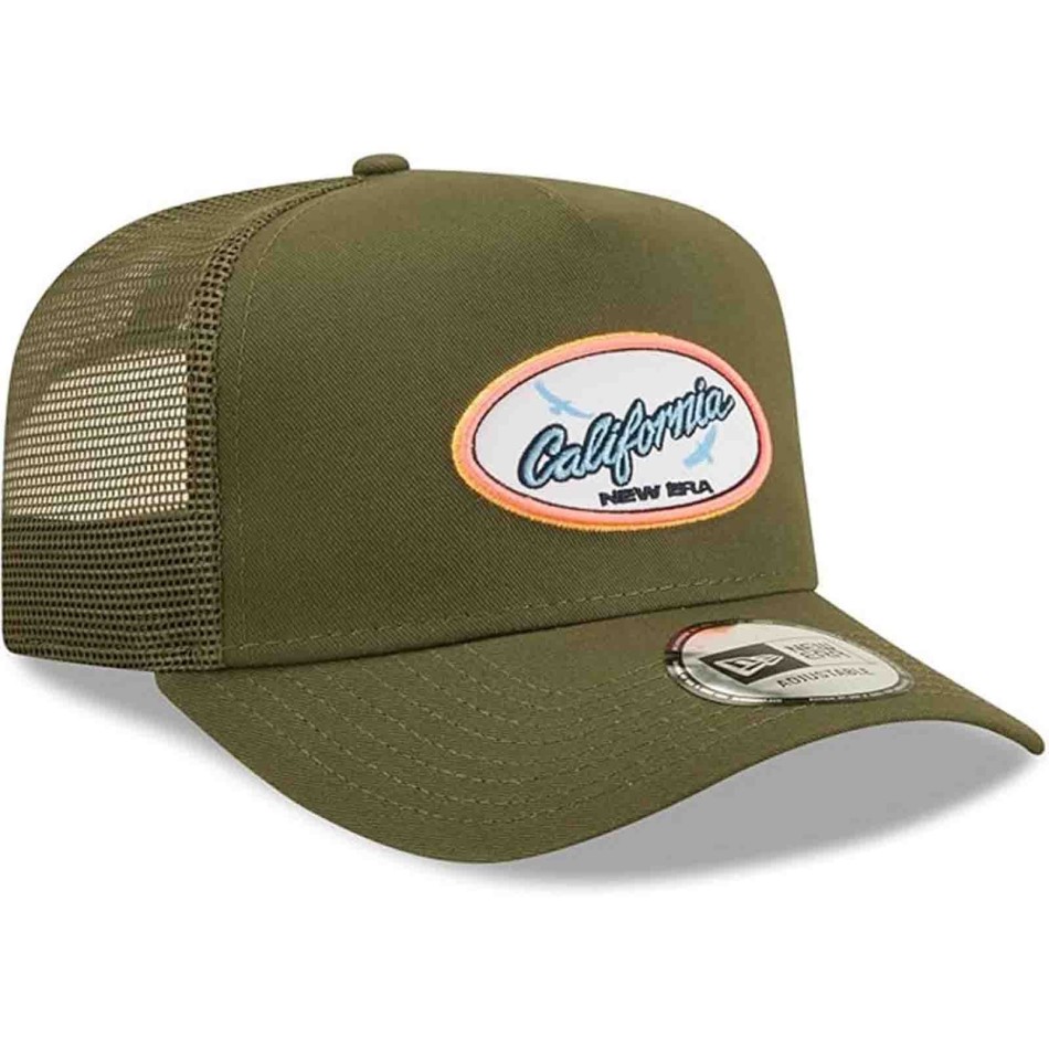 NEW ERA TRUCKER Kalifornien Khaki "Oval State" keps