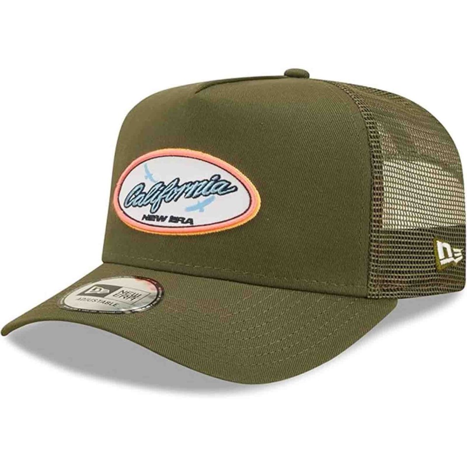 NEW ERA TRUCKER Kalifornien Khaki "Oval State" keps