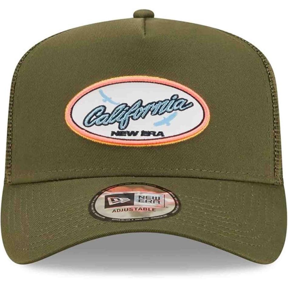 NEW ERA TRUCKER Kalifornien Khaki "Oval State" keps