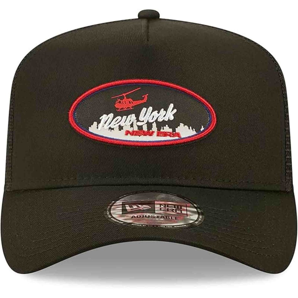 NEW ERA TRUCKER Keps Svart "Oval State" New York Fri leverans