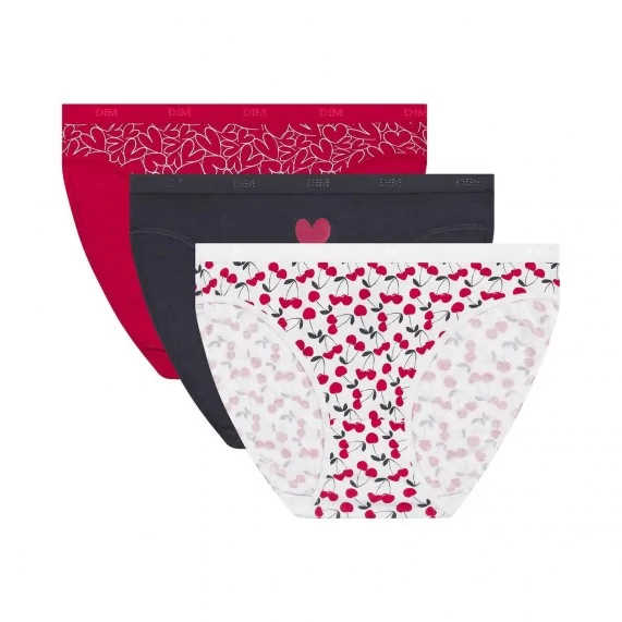 Juego de 3 bragas de fantasía de algodón elástico "Les Pockets de Dim" (Bragas) Dim chez FrenchMarket