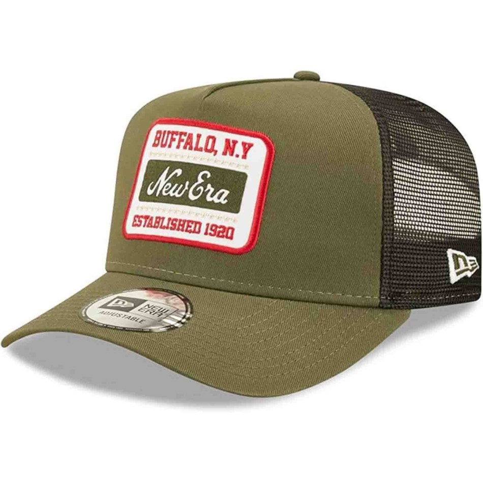 NEW ERA Khaki TRUCKER "State Patch" Buffalo keps | Fri leverans