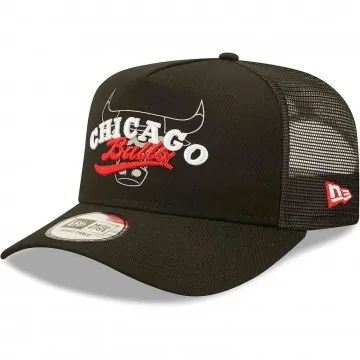 Trucker Cap Logo Overlay Chicago Bulls NBA (NBA-Kappe) New Era auf FrenchMarket