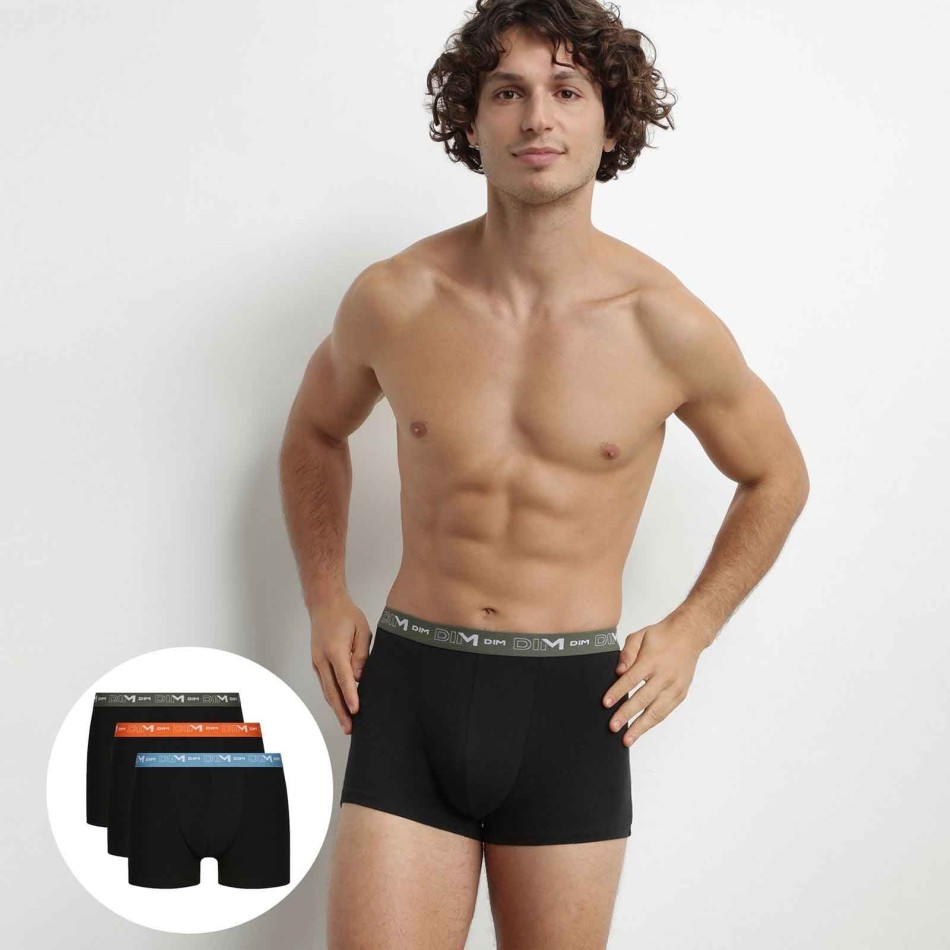 DIM Boxer Coton | Homme Stretch Lot de 3 / French Market