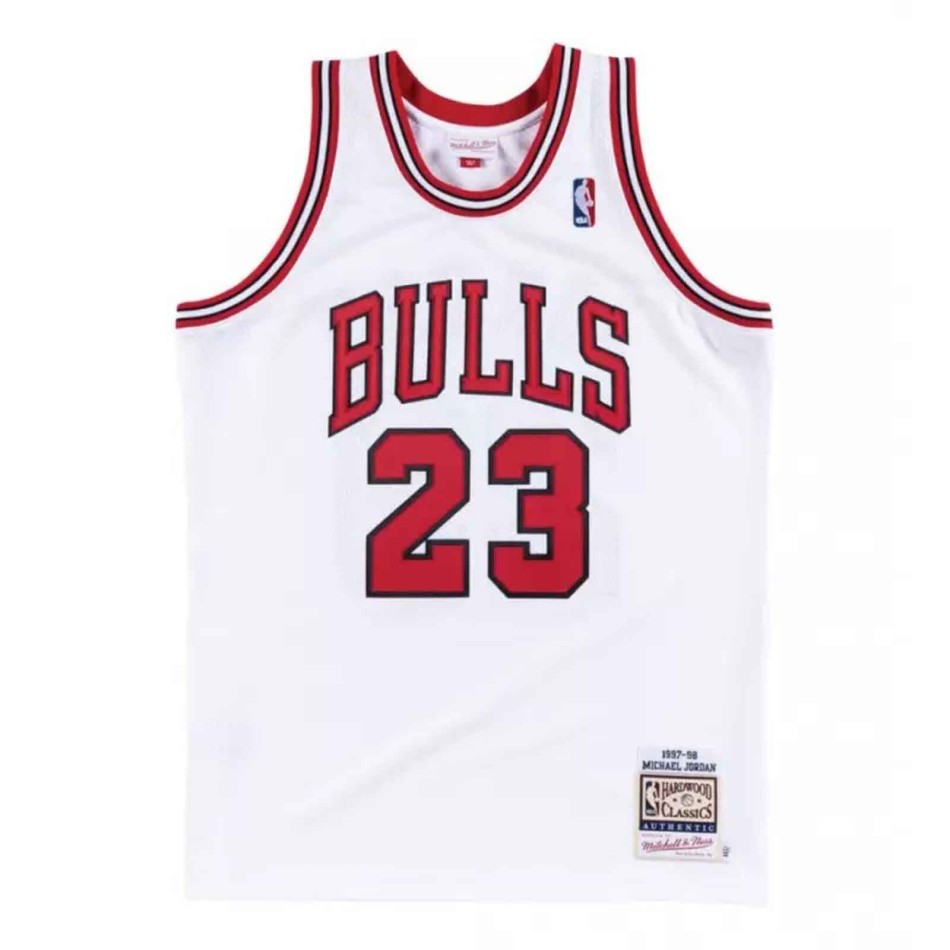 ➋ ➌ MITCHELL & NESS Michael Jordan Chicago Bulls 1997/98 "NBA Athentic Road" Jersey