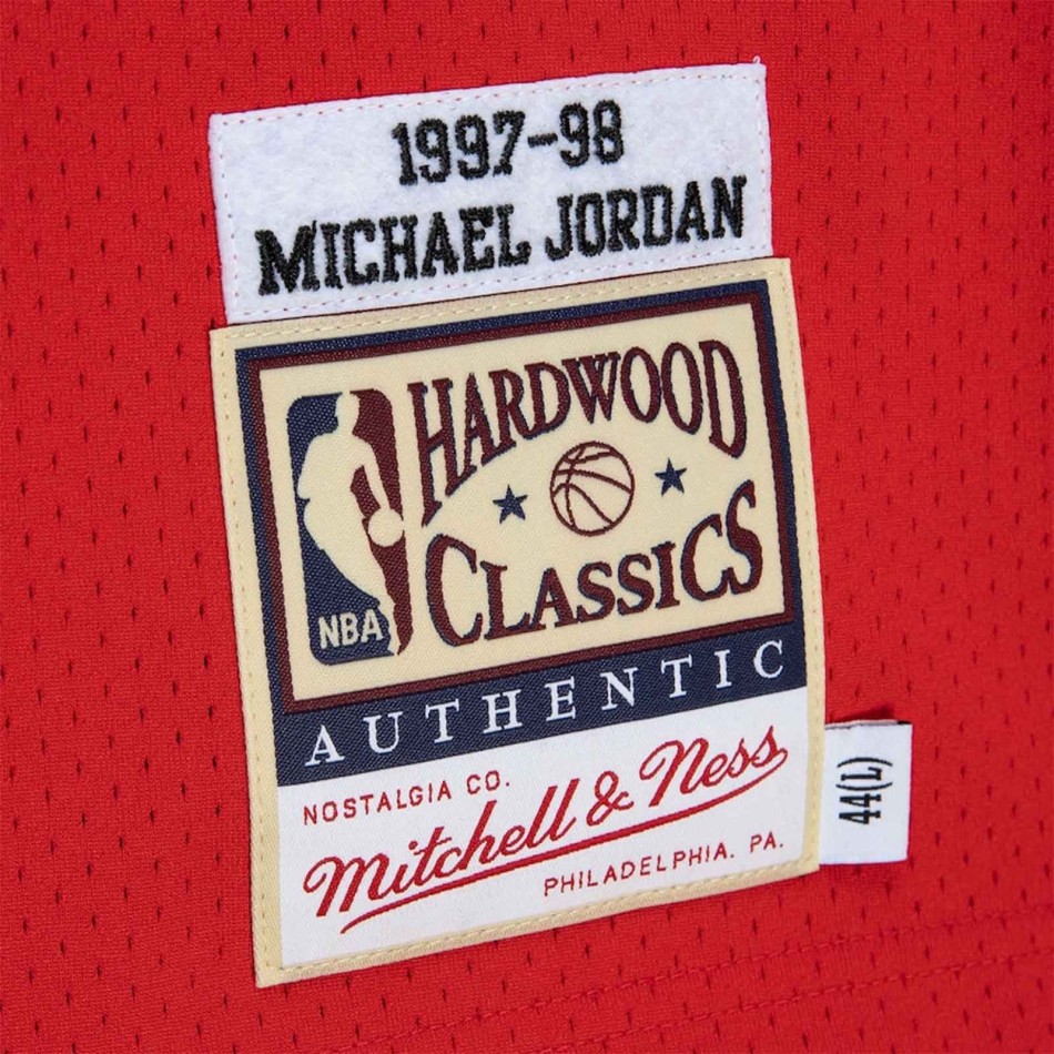 ➋ ➌ MITCHELL & NESS Michael Jordan Chicago Bulls 1997/98 "NBA Athentic Road"-tröja