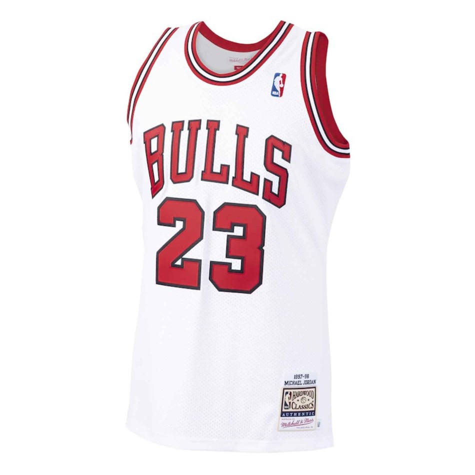➋ ➌ MITCHELL & NESS Michael Jordan Chicago Bulls 1997/98 "NBA Athentic Road" Jersey