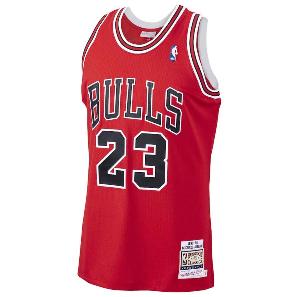 Maillot Michael Jordan Chicago Bulls 1997/98 "NBA Athentic Road" (Maillot NBA) Mitchell & Ness chez FrenchMarket