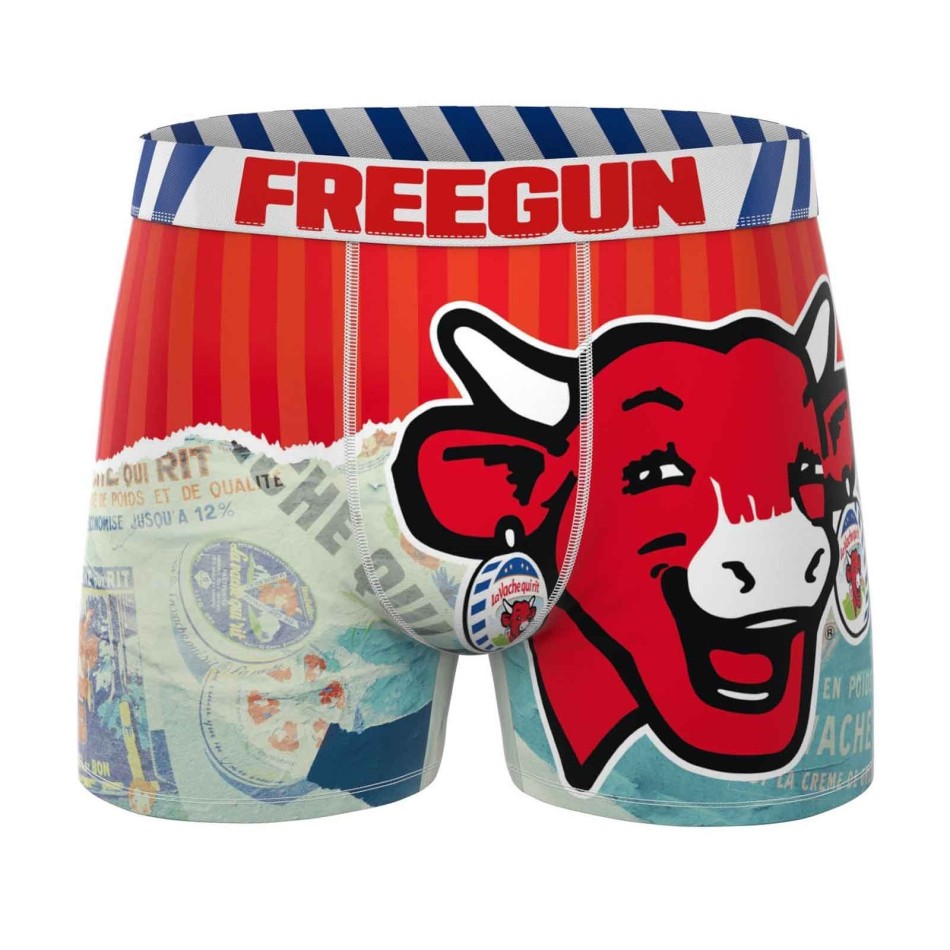 Boxer Homme Microfibre "La Vache qui rit 2" (Boxers Homme) Freegun chez FrenchMarket
