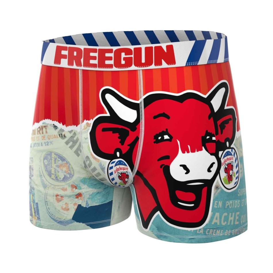 FREEGUN Boxershorts i mikrofiber för män "The Laughing Cow 2