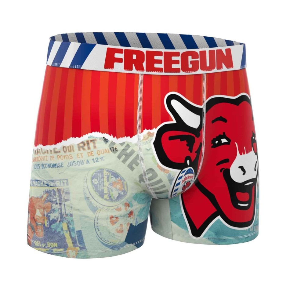 FREEGUN Boxershorts i mikrofiber för män "The Laughing Cow 2