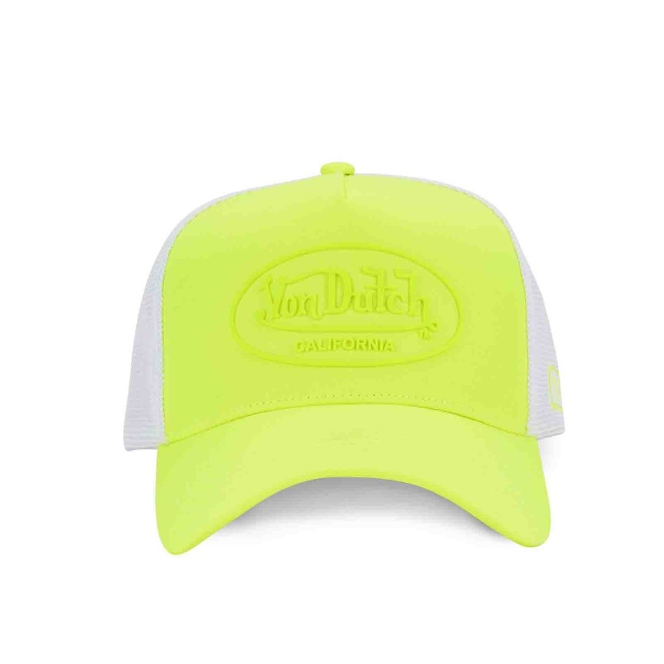 Casquette Trucker Strapback Fluo "Logo 3D" (Casquettes) Von Dutch chez FrenchMarket